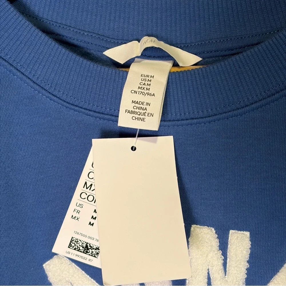 H&M Cannes 91 Sweatshirt in Blue, Size M NWT - Picture 12 of 13